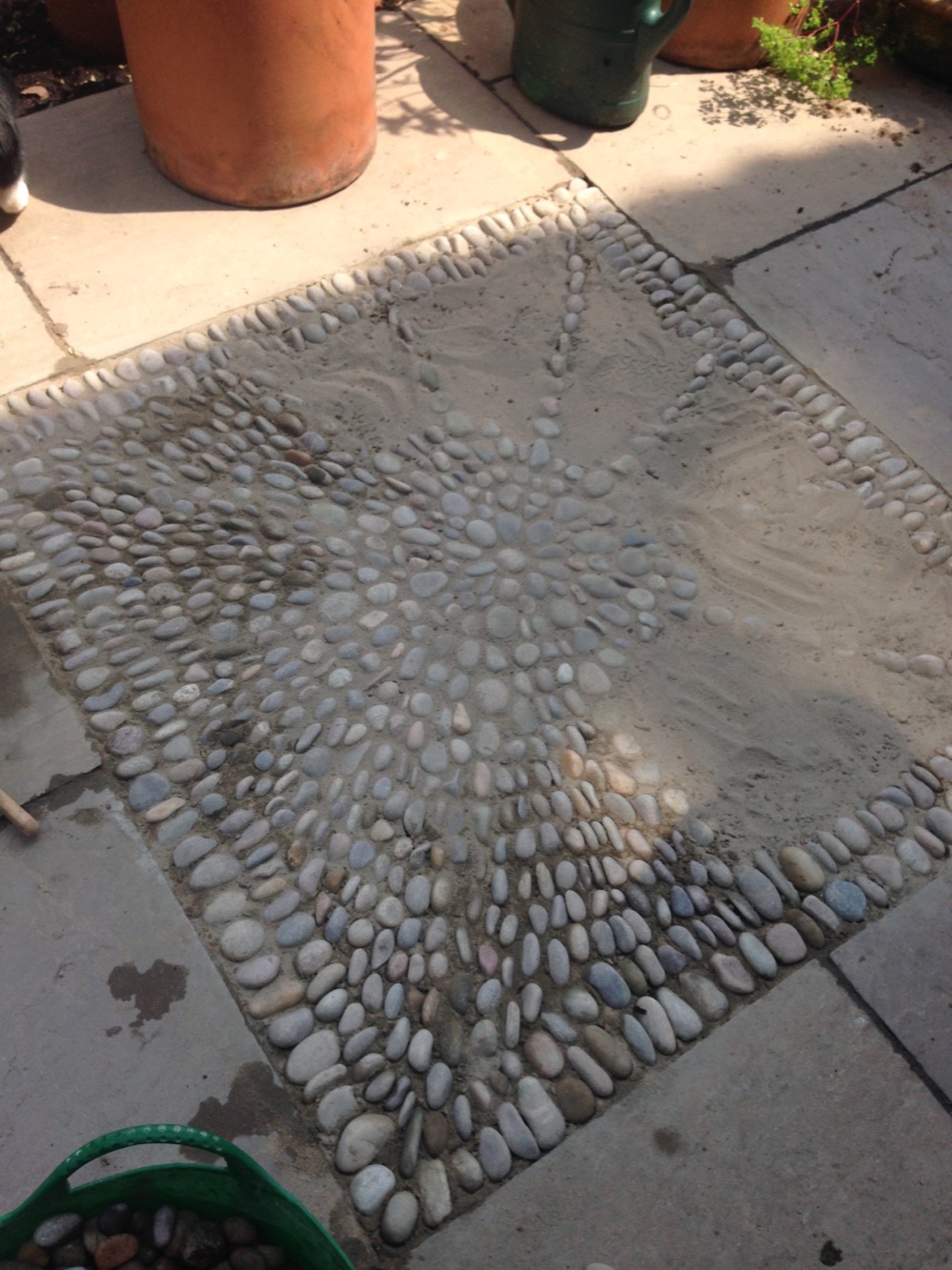 Cobblestone paving